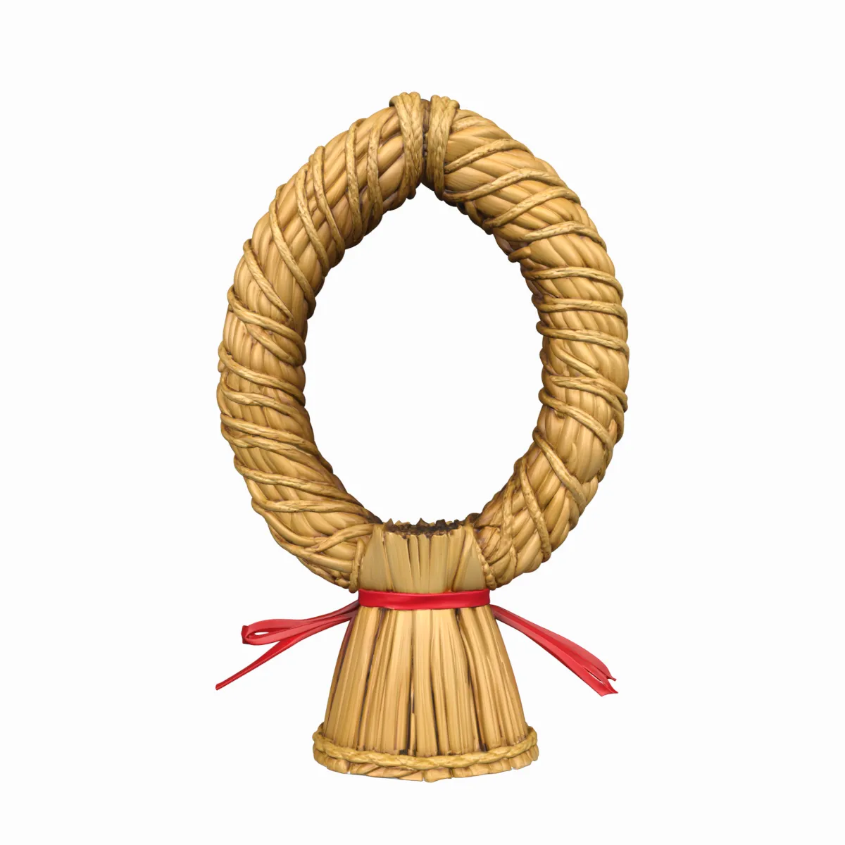 Hand-Woven Traditional Corn Dolly Straw Figure 3D Model .c4d .max .obj .3ds .fbx .stl .blend 