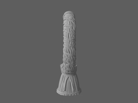 Hand-Woven Traditional Corn Dolly Straw Figure 3D Model