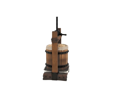 Pressoir &agrave; cidre de pomme traditionnel en ch&ecirc;ne avec pulpe Modèle 3D