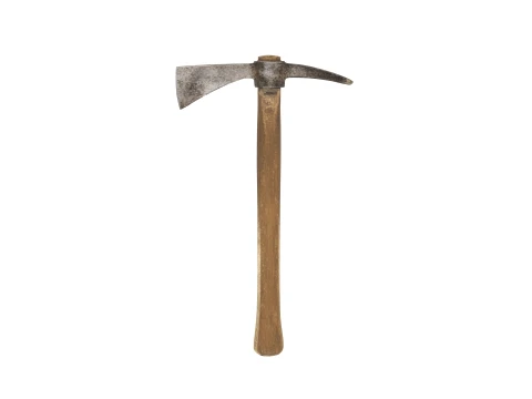 Heavy Garden Mattock Adze Pick Forged Steel 3D Model