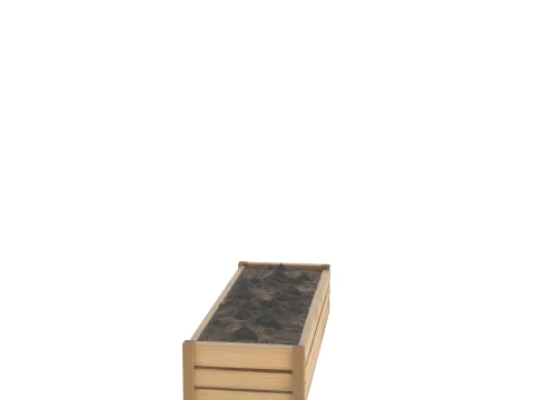 Handcrafted Wooden Truffle Forcing Box with Substrate 3D Model