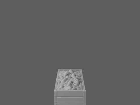 Handcrafted Wooden Truffle Forcing Box with Substrate 3D Model