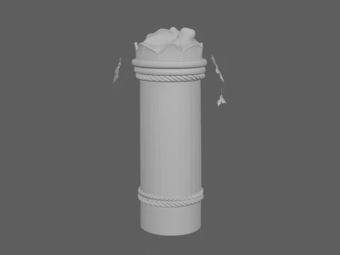 Victorian Red Terracotta Chimney Pot Planter with Ivy 3D Model