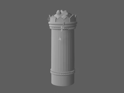 Victorian Red Terracotta Chimney Pot Planter with Ivy 3D Model
