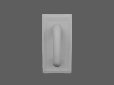 Frattazzo manuale per fughe con cuscinetto in gomma e manico in legno Modello 3D