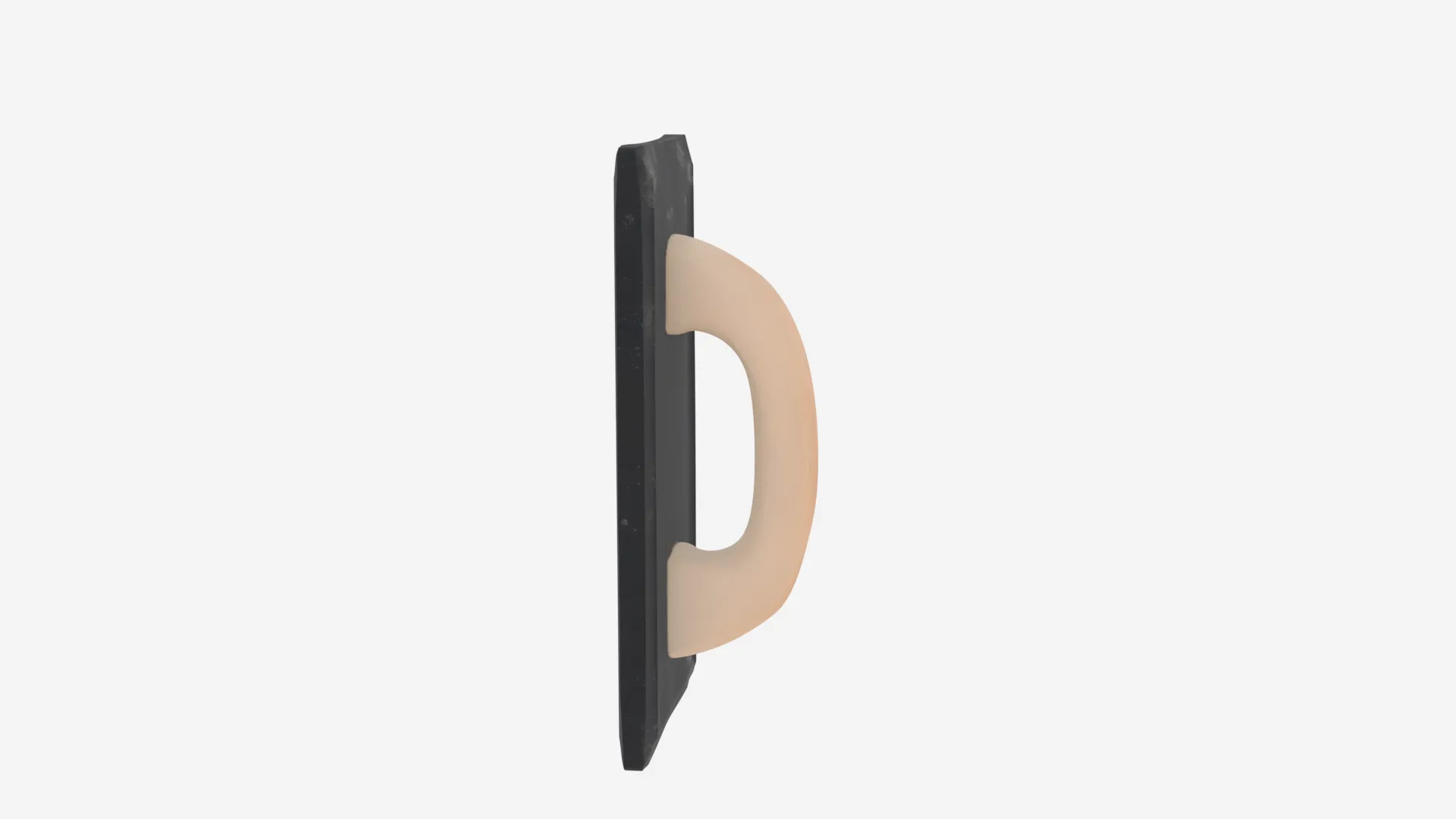 Frattazzo manuale per fughe con cuscinetto in gomma e manico in legno Modello 3D .c4d .max .obj .3ds .fbx .stl .blend 