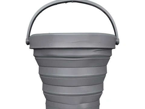Collapsible Silicone Watering Bucket with Handle 3D Model