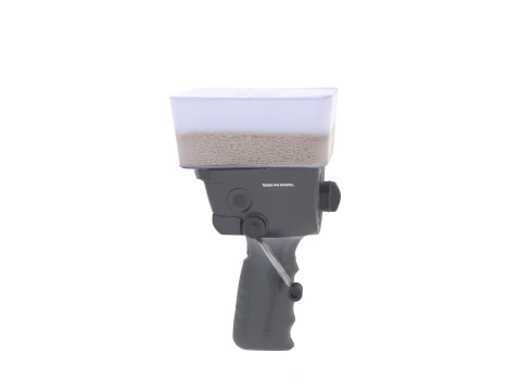 Handheld Crank Seed Spreader with Grass Seed Inside 3D Model
