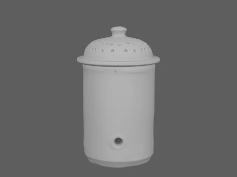 Bienenhausglas aus Steinzeug mit honigfarbener Glasur 3D Modell