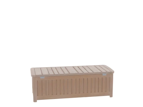 Large Teak Outdoor Deck Storage Box with Lift Lid 3D Model