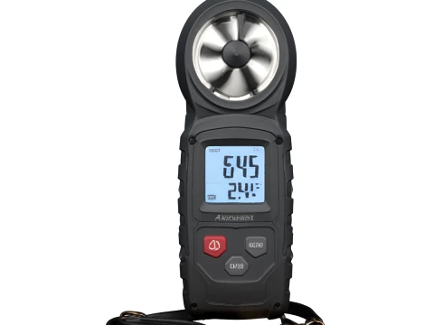 Handheld Anemometer with Turbine Fan Realistic 3D Model