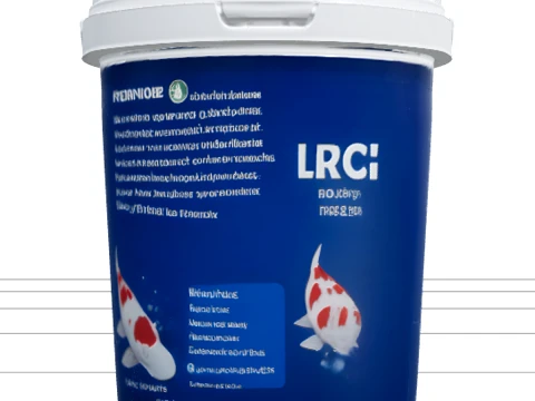Pond Oxygen Tablet Tub with Blue Tablets 3D Model