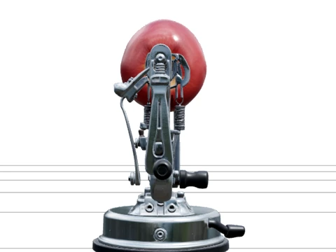 Cast Aluminum Apple Peeler Corer Slicer Suction Base 3D Model