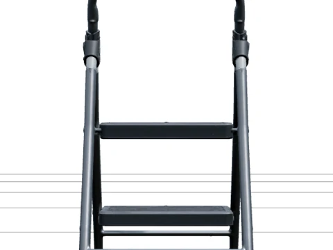 Folding 2-Step Anti-Slip Stool Ladder with Rubber Feet 3D Model