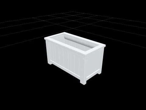 Wooden Planter Box with Tongue and Groove Joints 3D Model