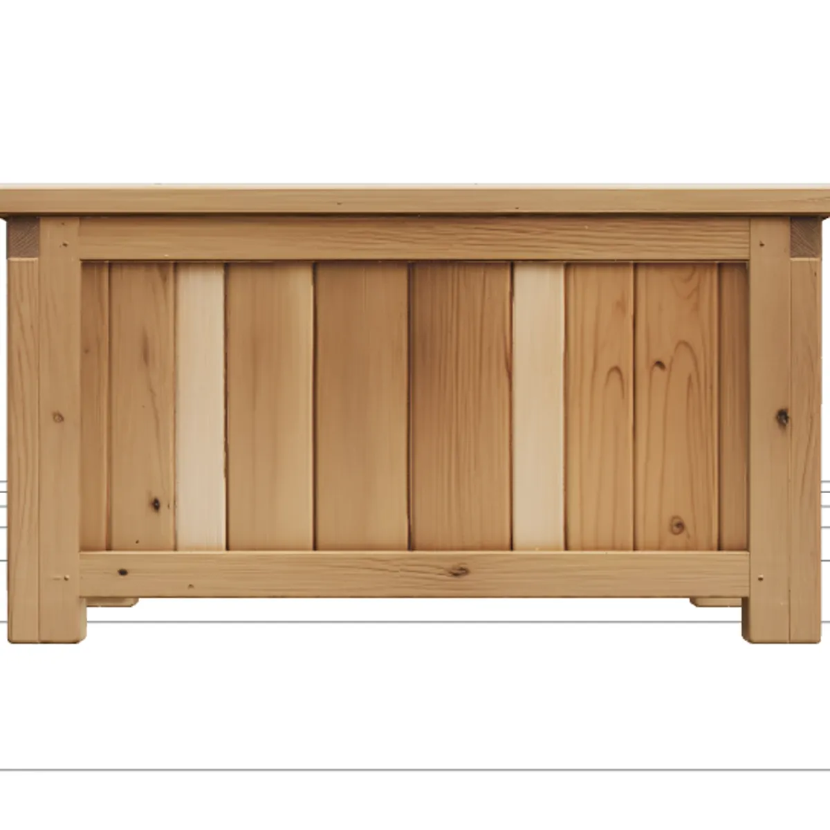 Wooden Planter Box with Tongue and Groove Joints 3D Model .c4d .max .obj .3ds .fbx .stl .blend 