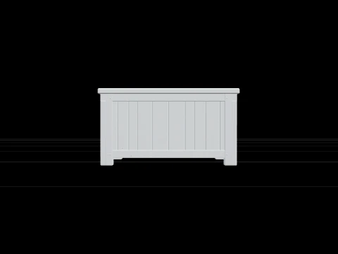 Wooden Planter Box with Tongue and Groove Joints 3D Model