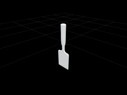 Timber Framing Chisel Wide Blade and Leather Handle 3D Model