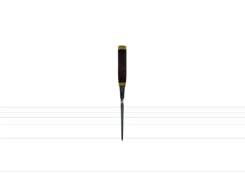 Timber Framing Chisel Wide Blade and Leather Handle 3D Model