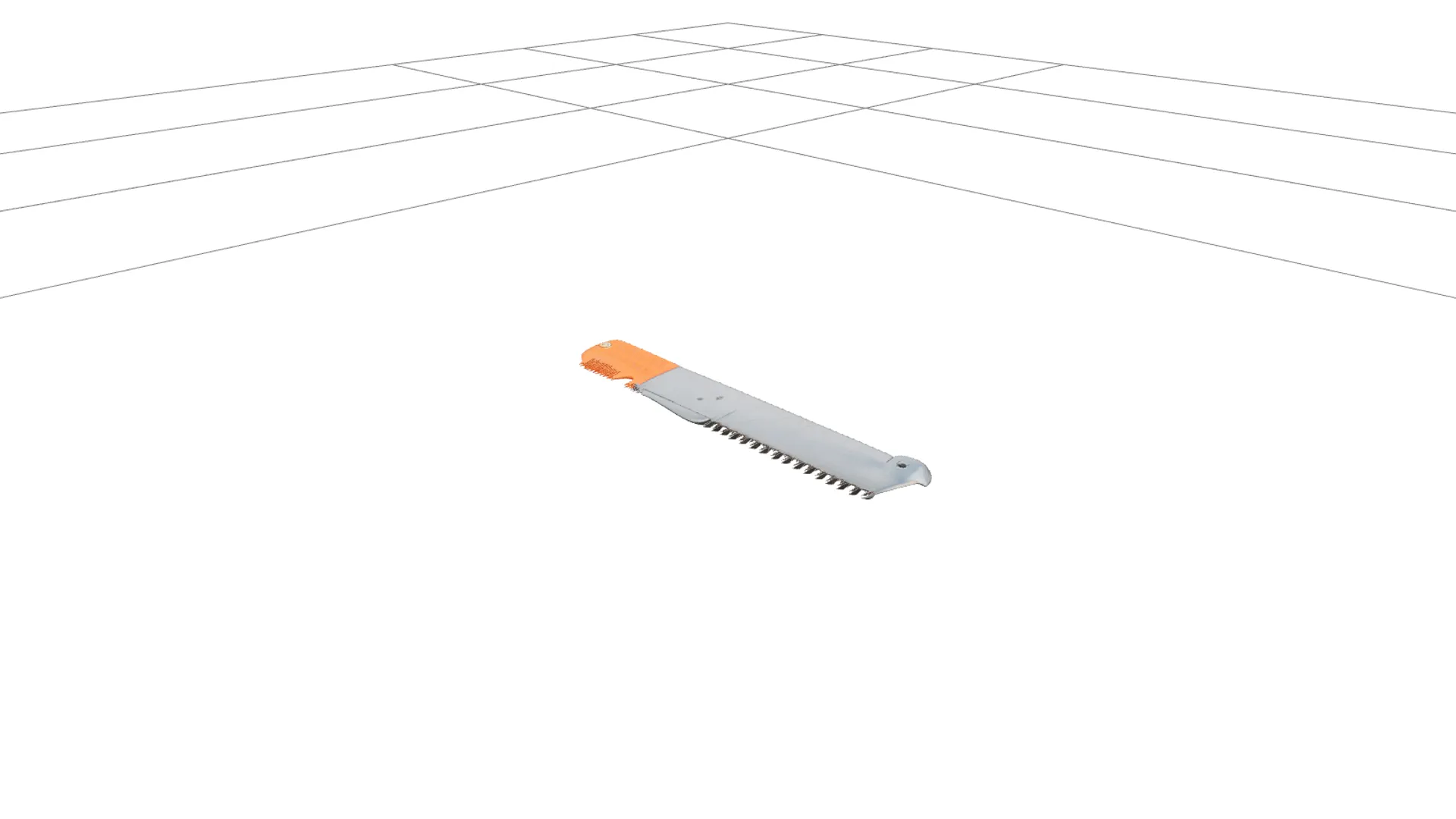 Serra de poda dobr&aacute;vel com dentes curvos e agressivos Modelo 3D .c4d .max .obj .3ds .fbx .stl .blend 
