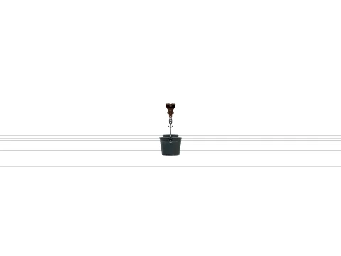 Traditional Carved Wooden Shoulder Yoke with Milk Pails 3D Model