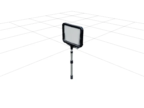 Pond Skimmer Net with Telescopic Aluminum Handle 3D Model