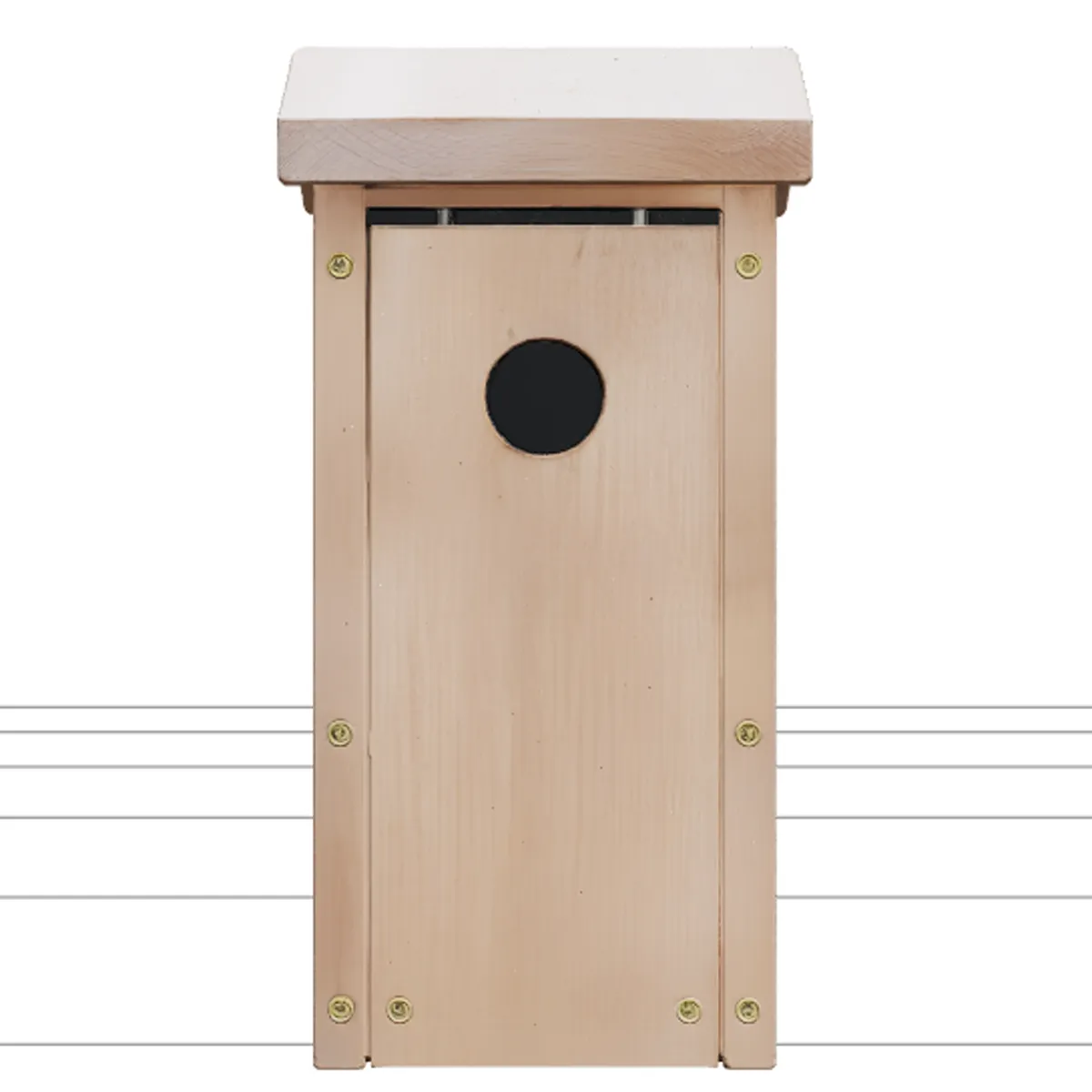 Cedar Bluebird Nesting Box with Hinged Cleaning Door 3D Model .c4d .max .obj .3ds .fbx .stl .blend 