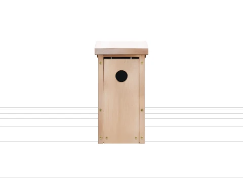Cedar Bluebird Nesting Box with Hinged Cleaning Door 3D Model