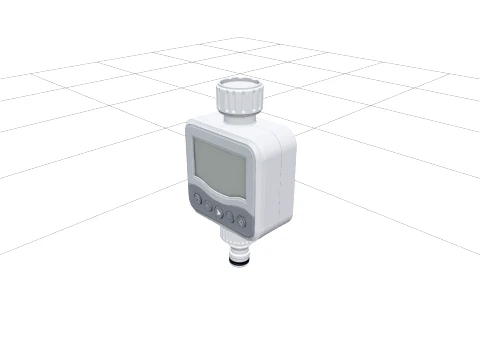 Compact Digital Tap Watering Timer with LCD Screen 3D Model