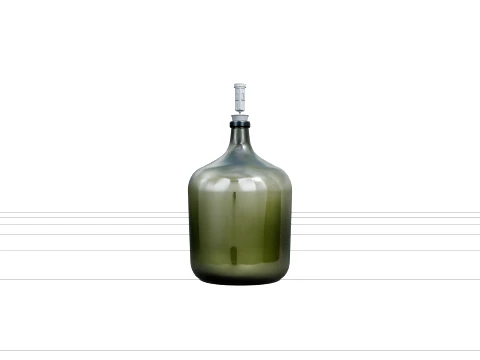 Large Five-Gallon Dark Green Glass Carboy Demijohn 3D Model