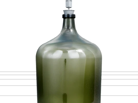 大号五加仑深绿色玻璃大瓶 Demijohn 3D 模型