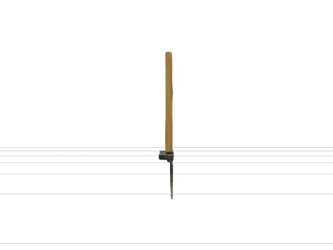 Heavy-Duty Broadfork with Five Forged Tines and Handles 3D Model