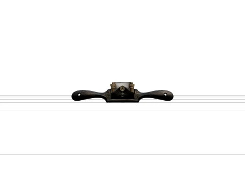 ヴィンテージスポークシェーブ鋳鉄ボディ、調整ノブ付き 3Dモデル