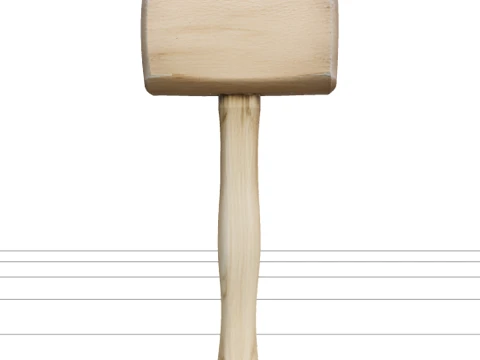 Mazo de Madera con Cabeza de Haya y Mango de Fresno Modelo 3D
