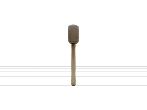 Wooden Mallet with Beech Head and Ash Handle 3D Model