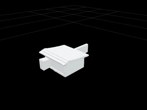Wooden Hedgehog Feeding Station with Entrance Tunnel 3D Model