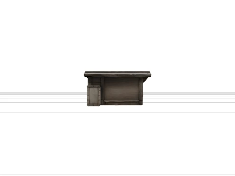 Wooden Hedgehog Feeding Station with Entrance Tunnel 3D Model