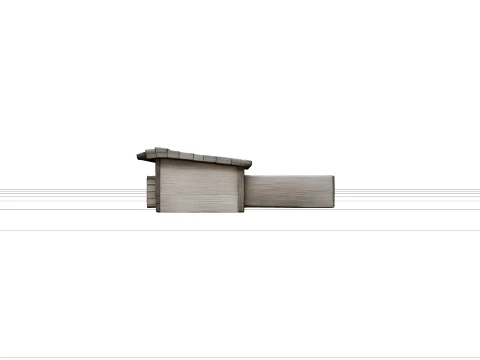 Wooden Hedgehog Feeding Station with Entrance Tunnel 3D Model