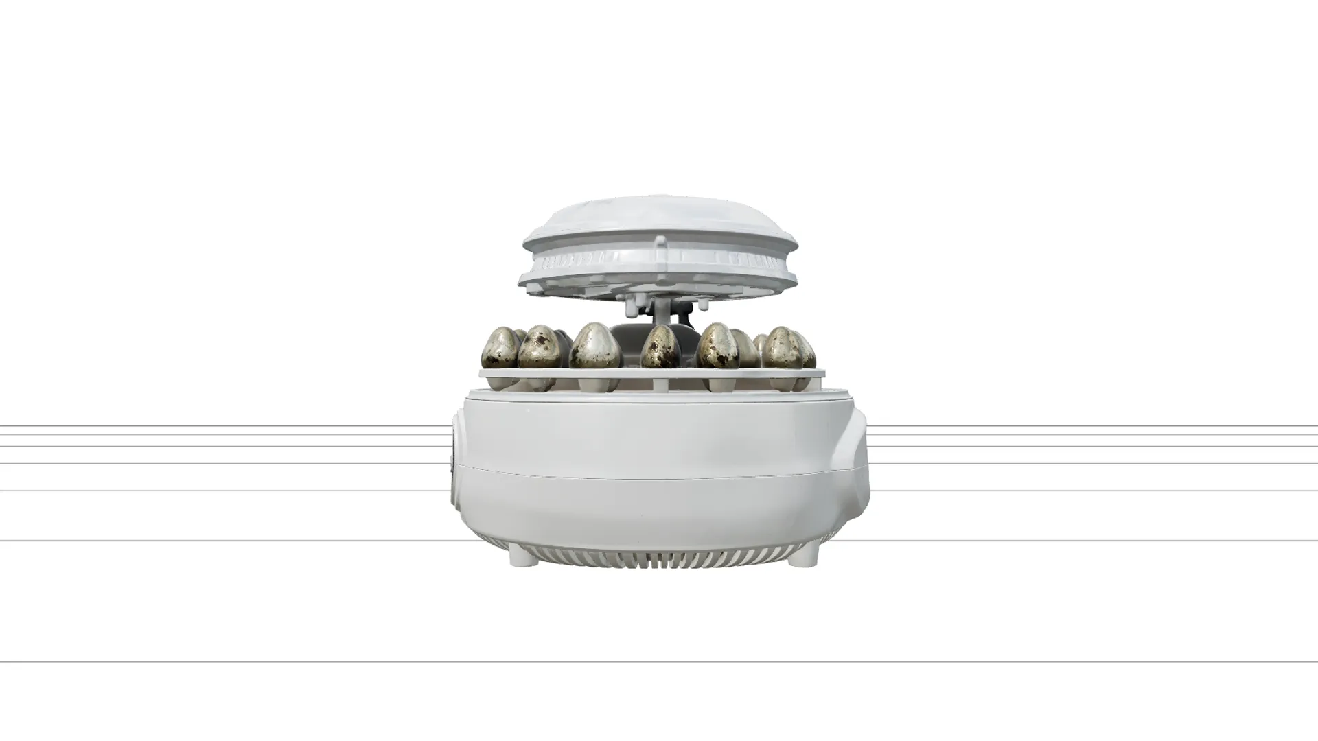 Tabletop Automatic Egg Incubator with Clear Dome 3D Model .c4d .max .obj .3ds .fbx .stl .blend