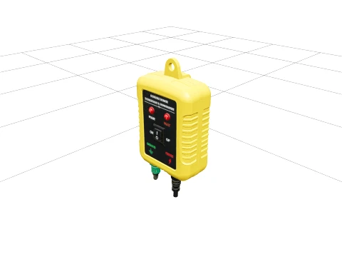Portable Electric Fence Energizer Yellow Case 3D Model