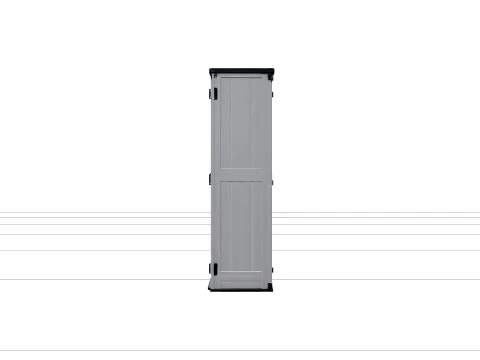 Tall Outdoor Resin Storage Cabinet with Double Doors 3D Model