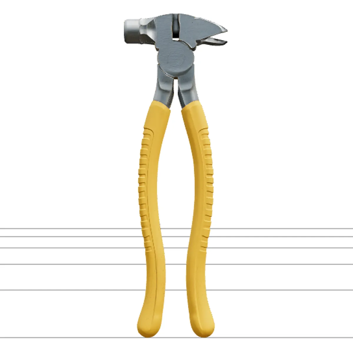 Professional Bypass Fencing Pliers with Rubber Grips 3D Model .c4d .max .obj .3ds .fbx .stl .blend 