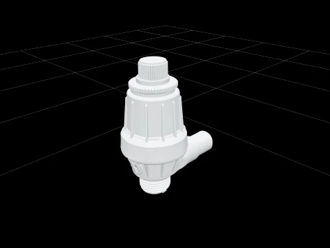 R&eacute;gulateur de pression pour irrigation goutte &agrave; goutte corps noir Modèle 3D