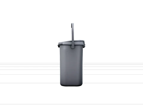 Compact Kitchen Compost Caddy with Flip Lid 3D Model