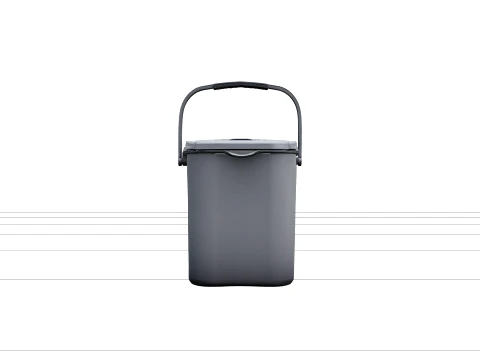Compact Kitchen Compost Caddy with Flip Lid 3D Model