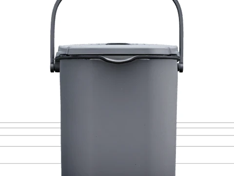 Compacte keukencompostbak met klapdeksel 3D Model