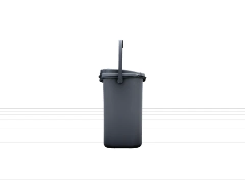 Compact Kitchen Compost Caddy with Flip Lid 3D Model