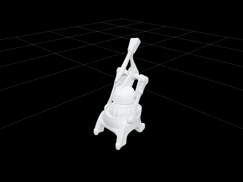 Stainless Steel Vertical Sausage Stuffer with Crank 3D Model