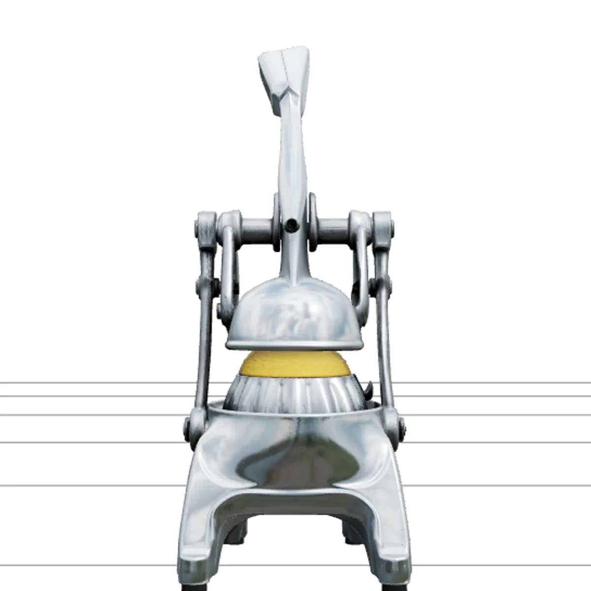 Stainless Steel Vertical Sausage Stuffer with Crank 3D Model .c4d .max .obj .3ds .fbx .stl .blend 