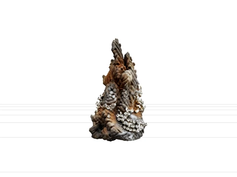 Modelo de chamin&eacute; de ventila&ccedil;&atilde;o hidrot&eacute;rmica em alto mar com vermes tubulares Modelo 3D
